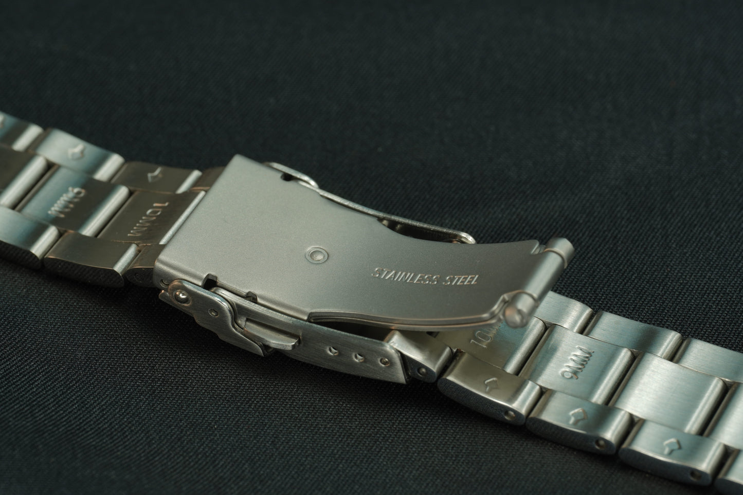 Solid steel bracelet.