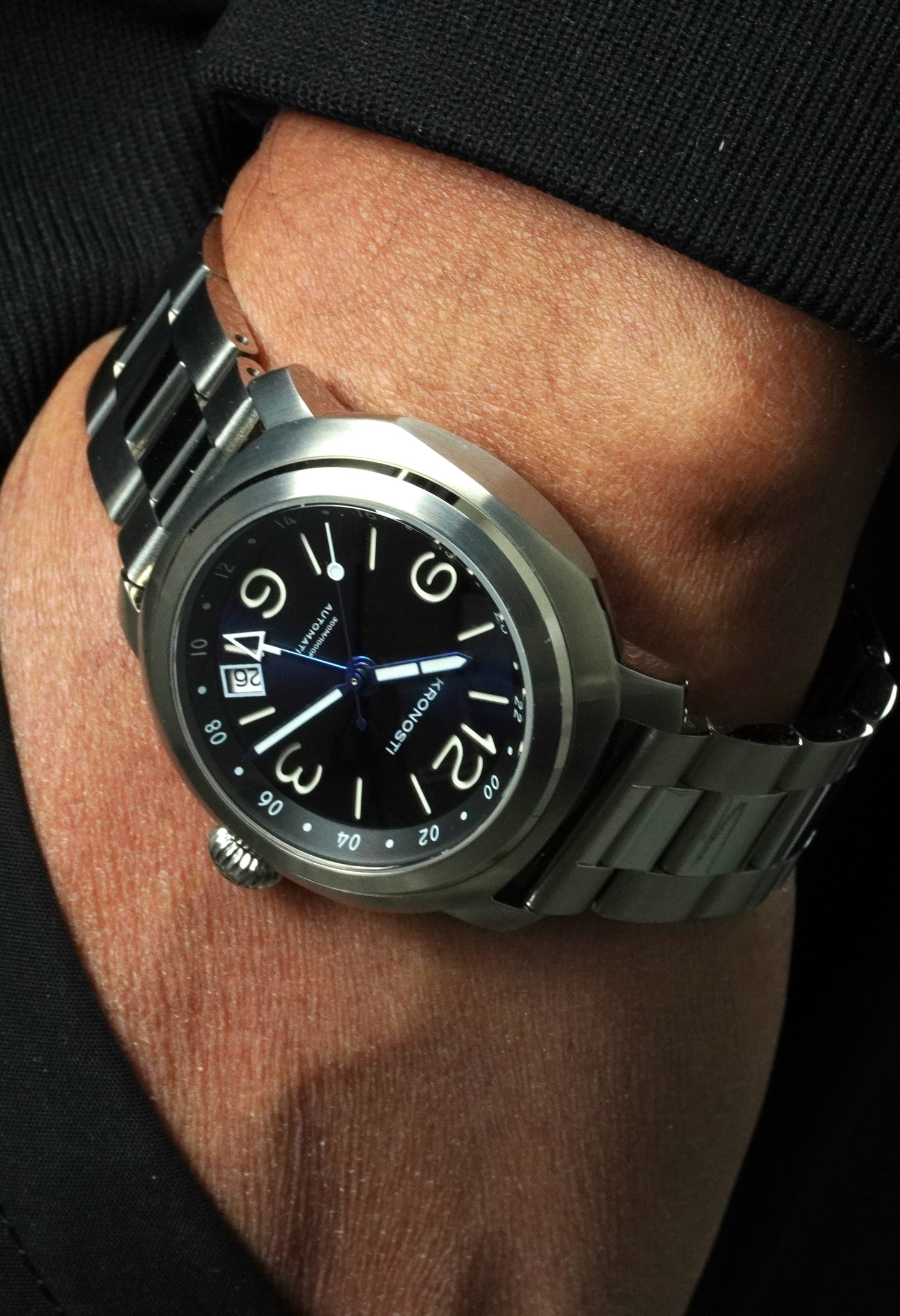 Solid steel bracelet.