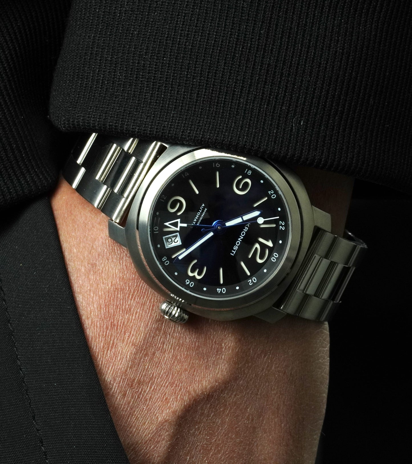 Solid steel bracelet.