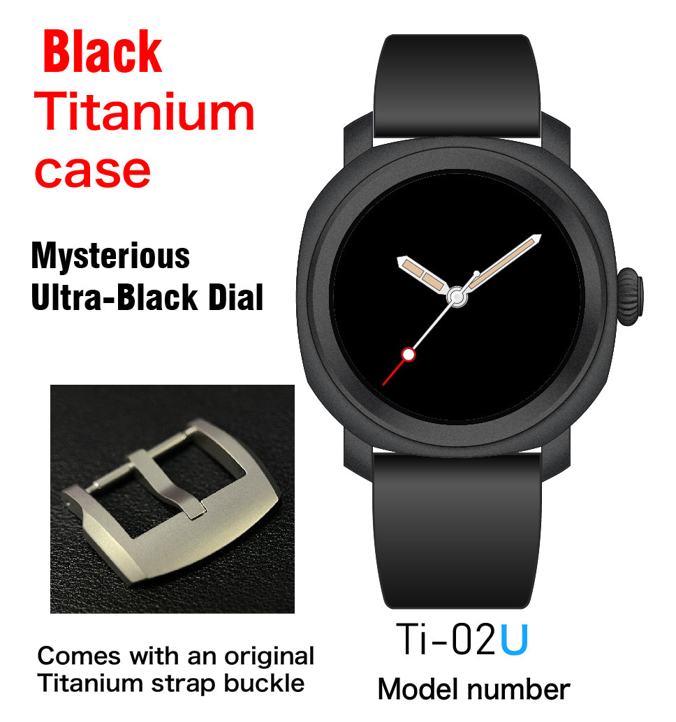 KRONOSTi Voyager Horizon Automatic black Titanium Dive Watch Rubber strap