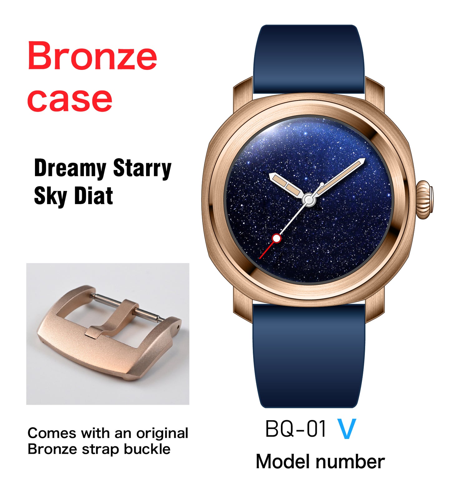 KRONOSTi Voyager Horizon Automatic Bronze Watch Rubber strap
