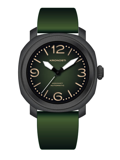 KRONOSTI Voyager Horizon – Three-Hand Black Titanium