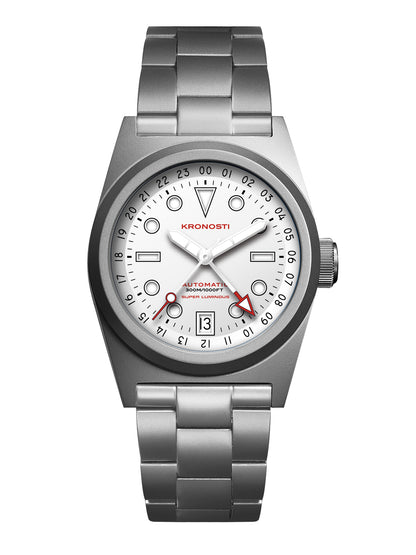 KRONOSTI Shark Shadow Diver – GMT Sunburst Black