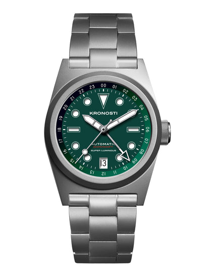 KRONOSTI Shark Shadow Diver – GMT Sunburst Black