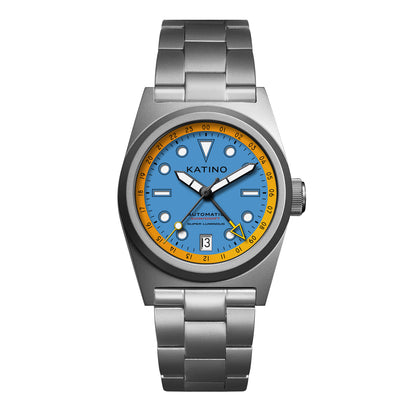 KRONOSTI Shark Shadow Diver – GMT Sunburst Black