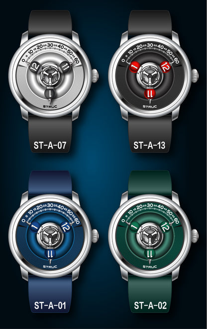 Time Shuttle Mechanical Watch – Redefining Time | Split-Color Chapter Ring