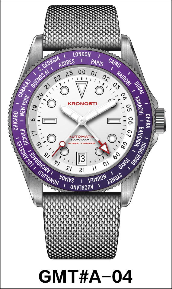 KRONOSTI Deep Explorer – Aurora Titanium GMT Series