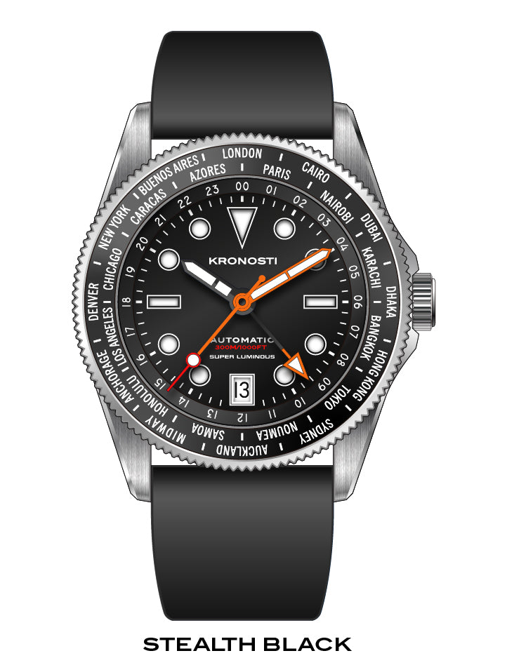 KRONOSTI ATLAS GMT – Ocean Teal Titanium Watch