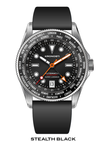 KRONOSTI ATLAS GMT – Ocean Teal Titanium Watch