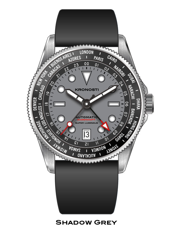 KRONOSTI ATLAS GMT – Ocean Teal Titanium Watch