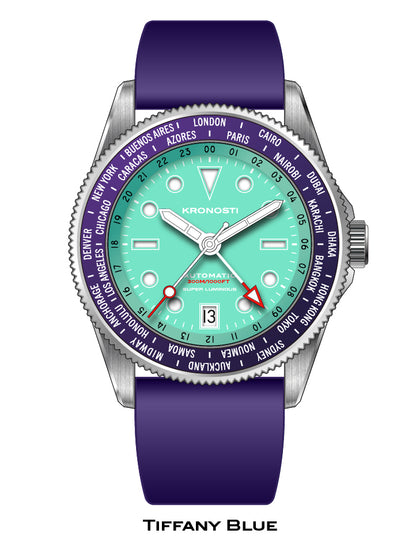 KRONOSTI ATLAS GMT – Ocean Teal Titanium Watch