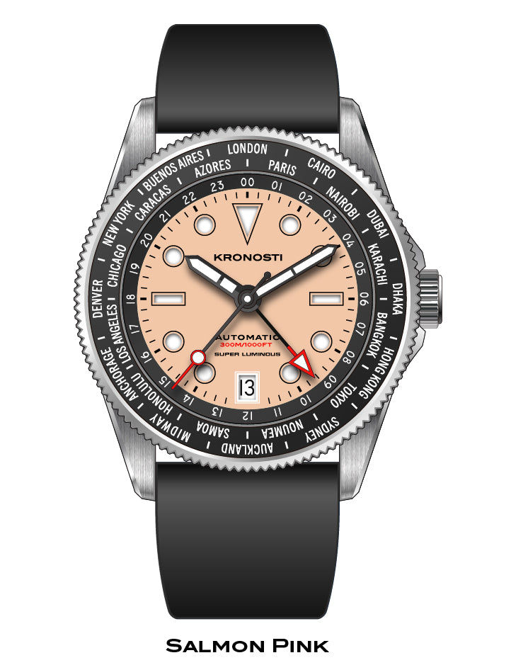 KRONOSTI ATLAS GMT – Ocean Teal Titanium Watch