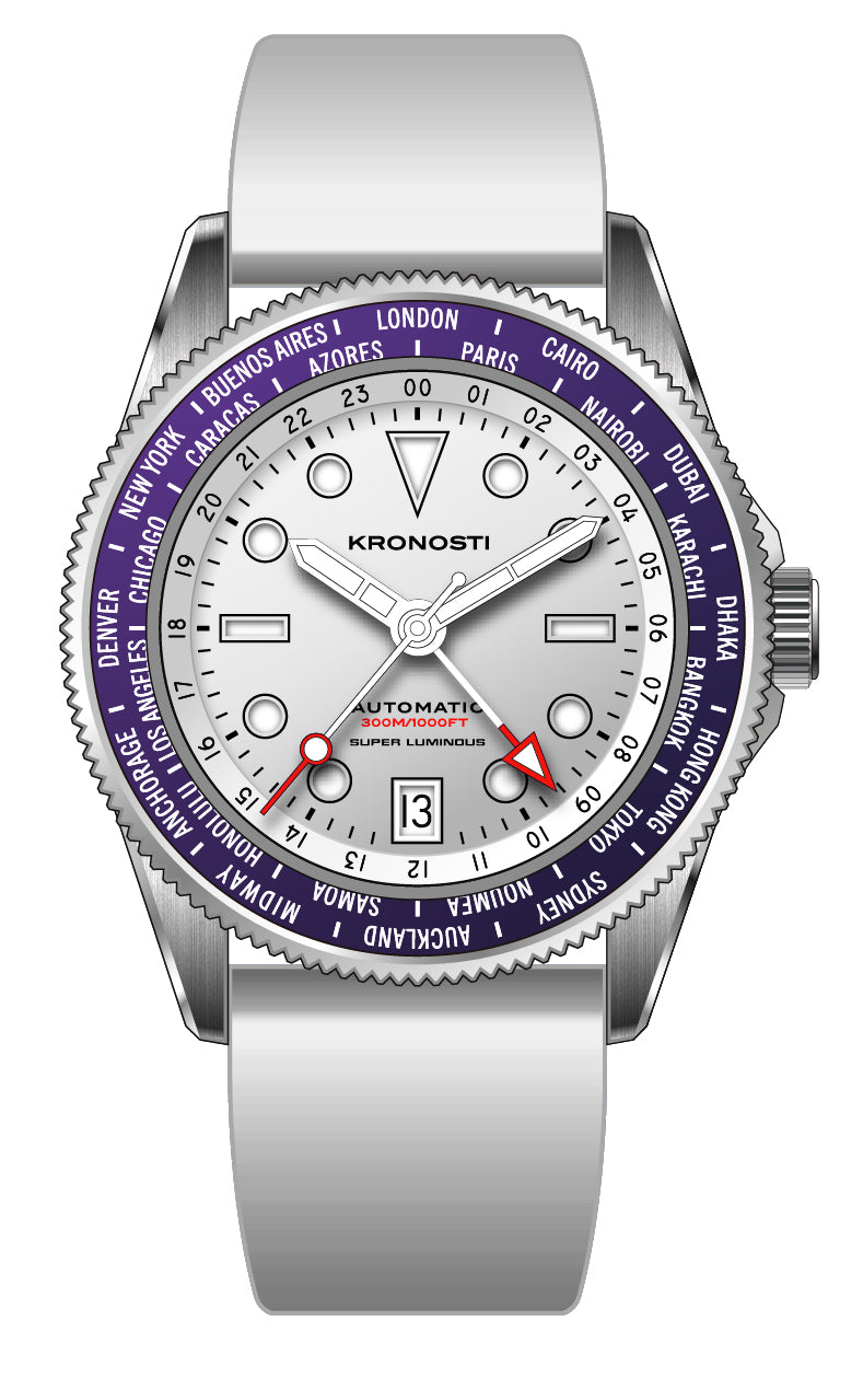 KRONOSTI ATLAS GMT – 300m Titanium Automatic GMT Watch（副本）