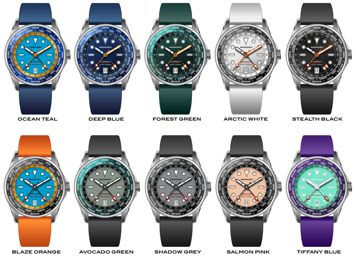 KRONOSTI ATLAS GMT – 300m Titanium Automatic GMT Watch（副本）
