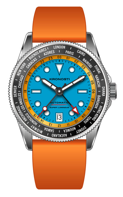 KRONOSTI ATLAS GMT – 300m Titanium Automatic GMT Watch（副本）