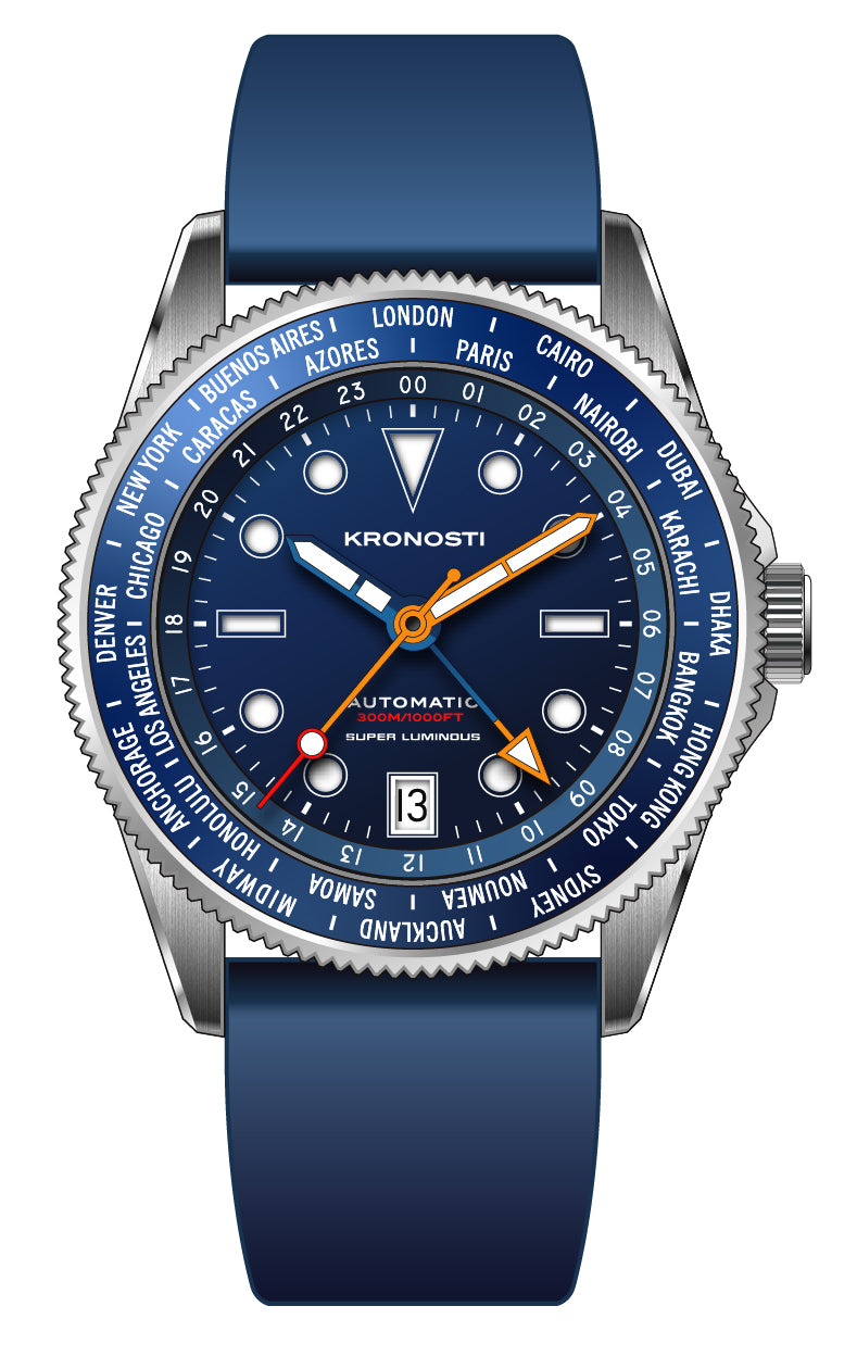 KRONOSTI ATLAS GMT – 300m Titanium Automatic GMT Watch（副本）