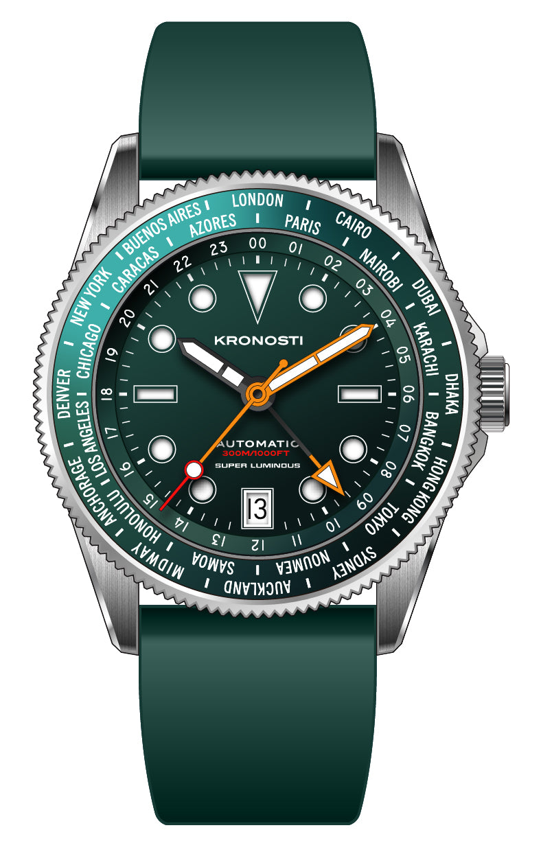 KRONOSTI ATLAS GMT – 300m Titanium Automatic GMT Watch（副本）