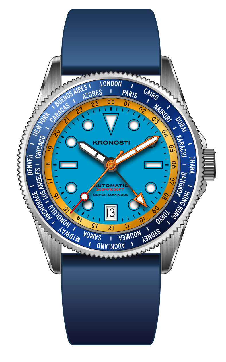 KRONOSTI ATLAS GMT – 300m Titanium Automatic GMT Watch（副本）
