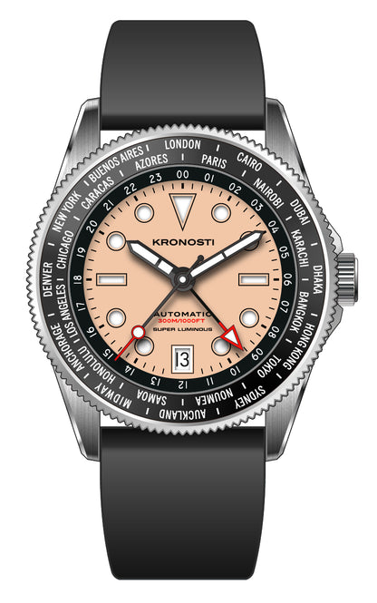 KRONOSTI ATLAS GMT – 300m Titanium Automatic GMT Watch（副本）