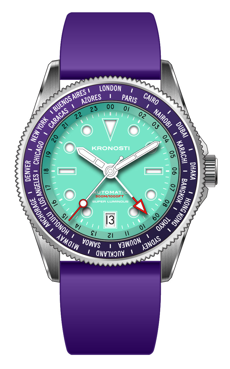 KRONOSTI ATLAS GMT – 300m Titanium Automatic GMT Watch（副本）