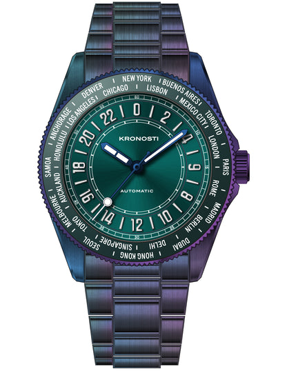 KRONOSTI Deep Explorer – Aurora Titanium GMT Series