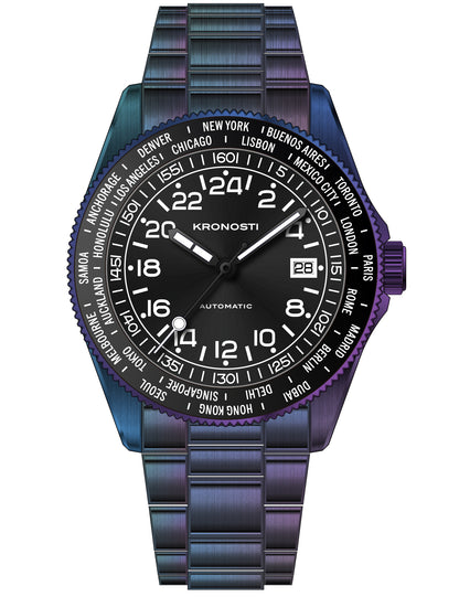 KRONOSTI Deep Explorer – Aurora Titanium GMT Series
