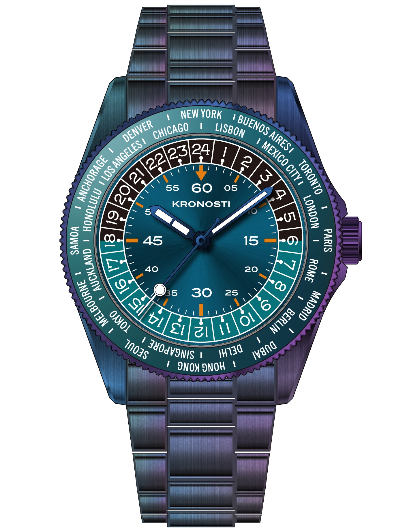 KRONOSTI Deep Explorer Three-Hand – Titanium Automatic Dive Watch 300m ...