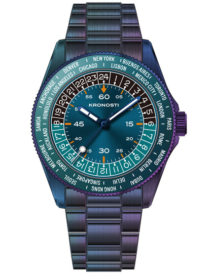 KRONOSTI Deep Explorer – Aurora Titanium GMT Series