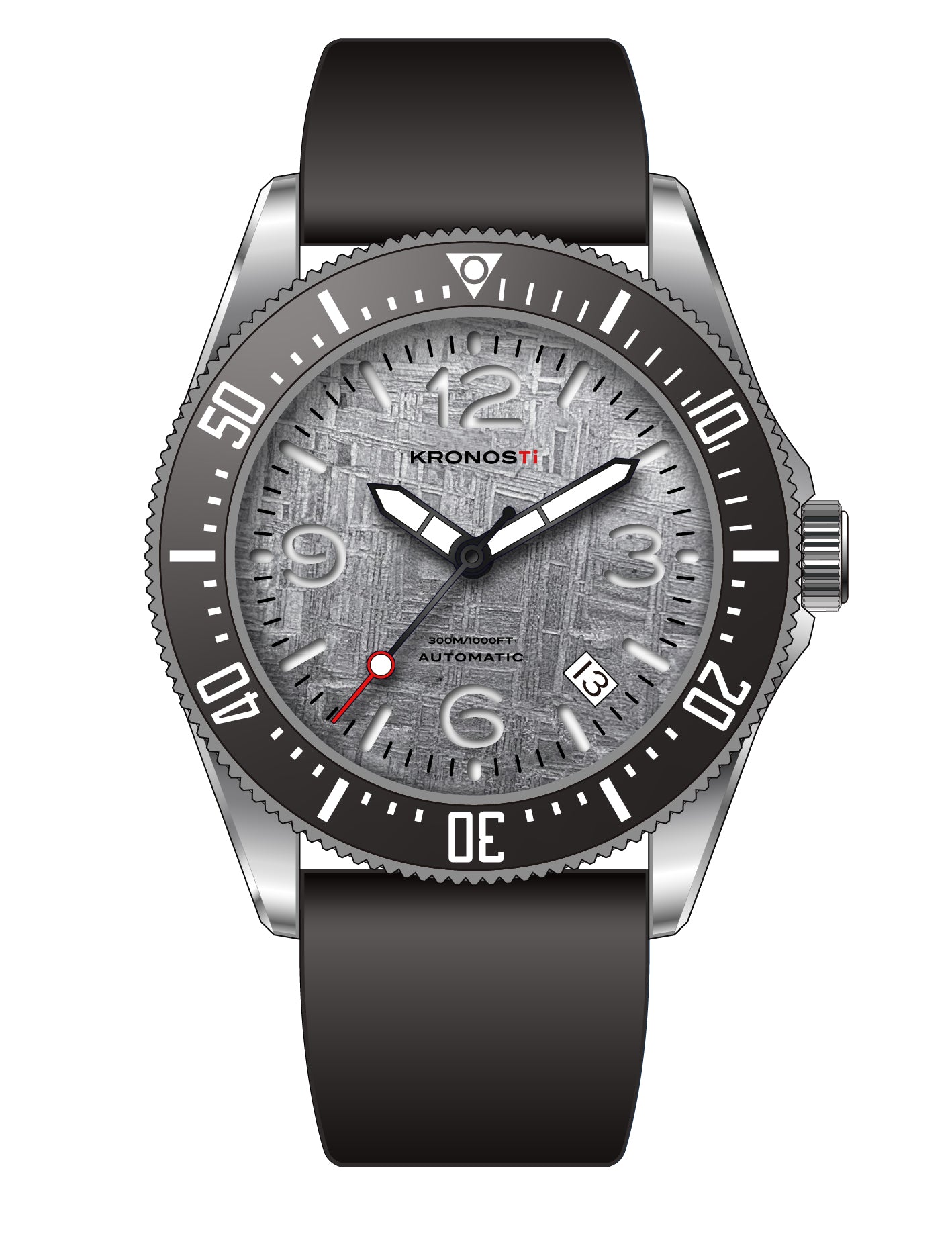 KRONOSTI Deep Explorer – Meteorite Dial (Three-Hand with Date)