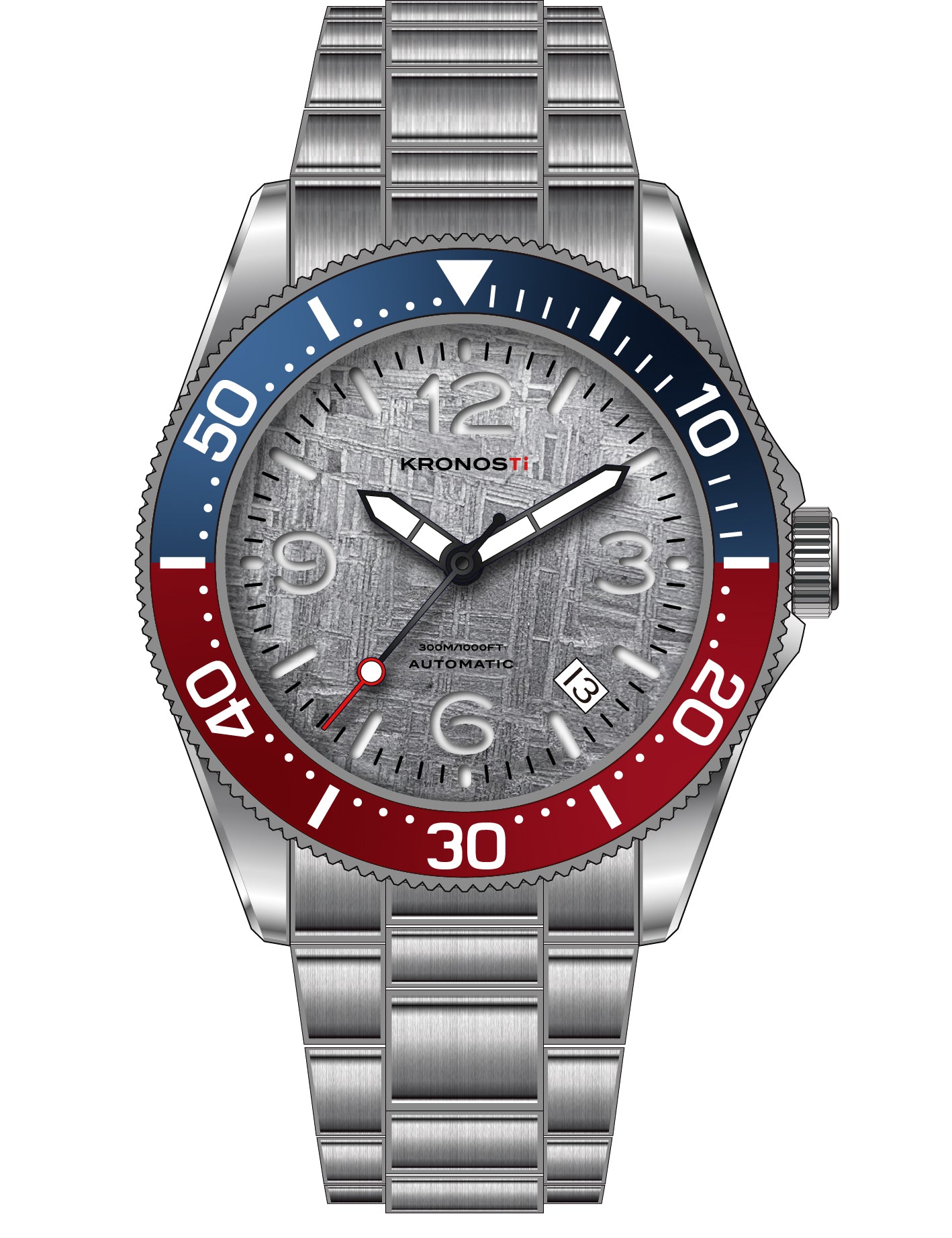 KRONOSTI Deep Explorer – Meteorite Dial (Three-Hand with Date)