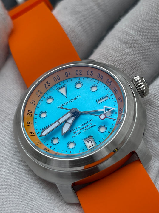KRONOSTI Voyager Horizon GMT – Stainless Steel
