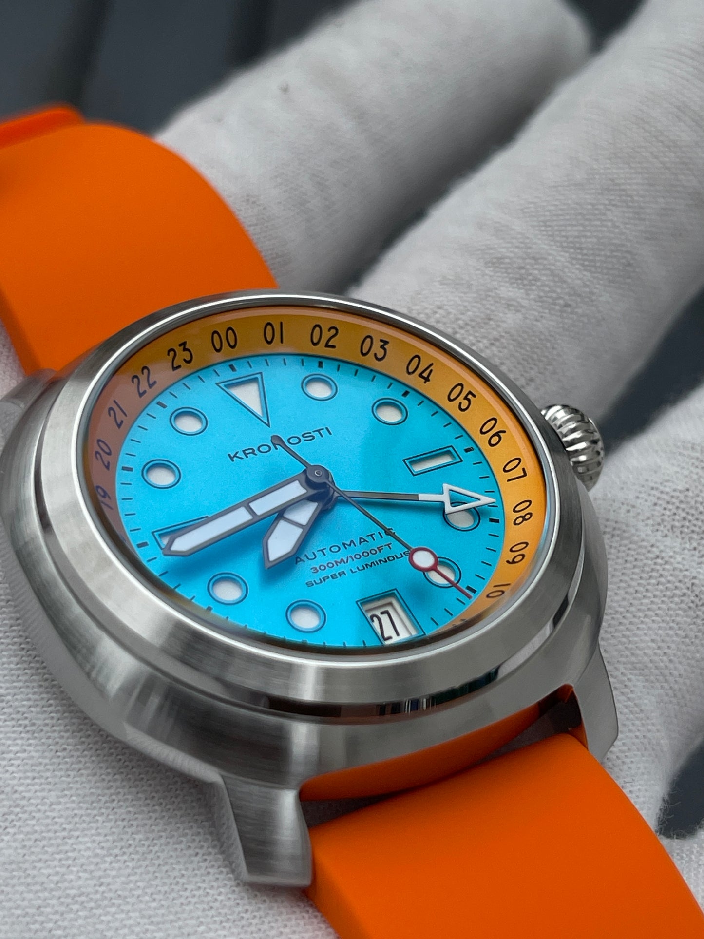 KRONOSTI Voyager Horizon GMT – Stainless Steel