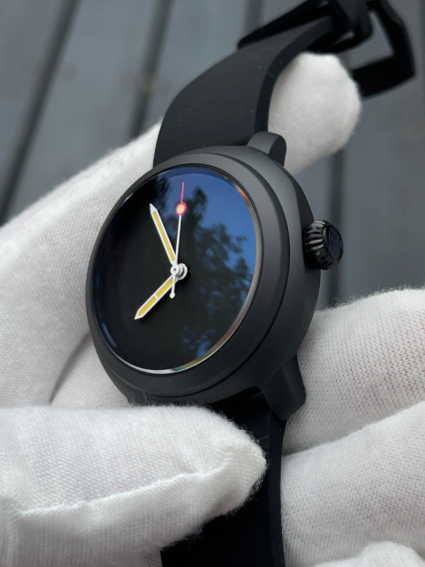 KRONOSTI Voyager Horizon – Three-Hand Black Titanium