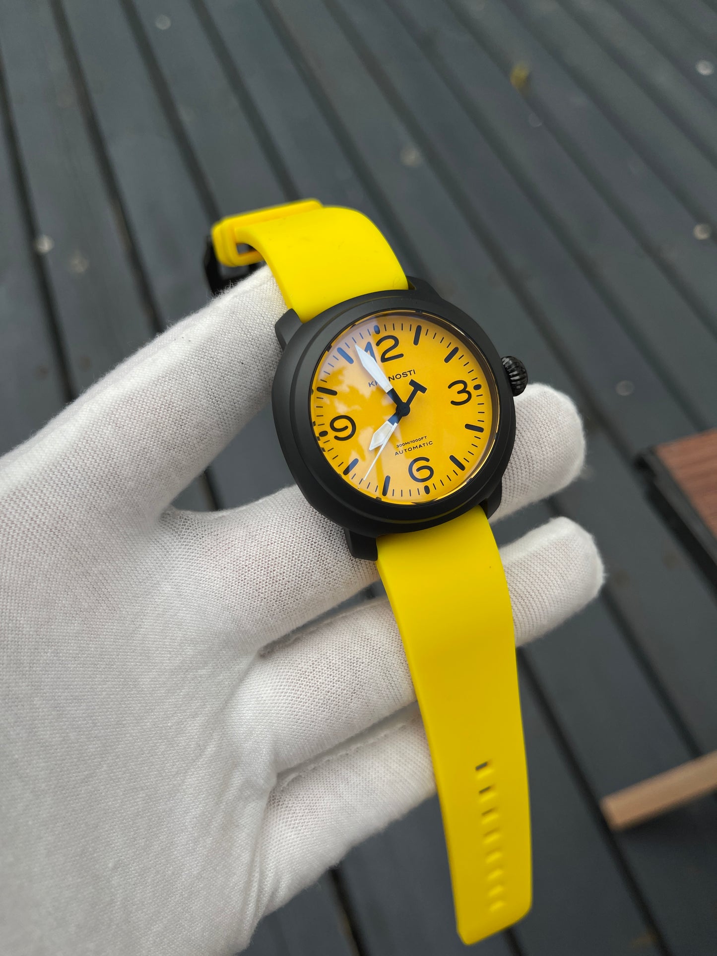 KRONOSTI Voyager Horizon – Three-Hand Black Titanium