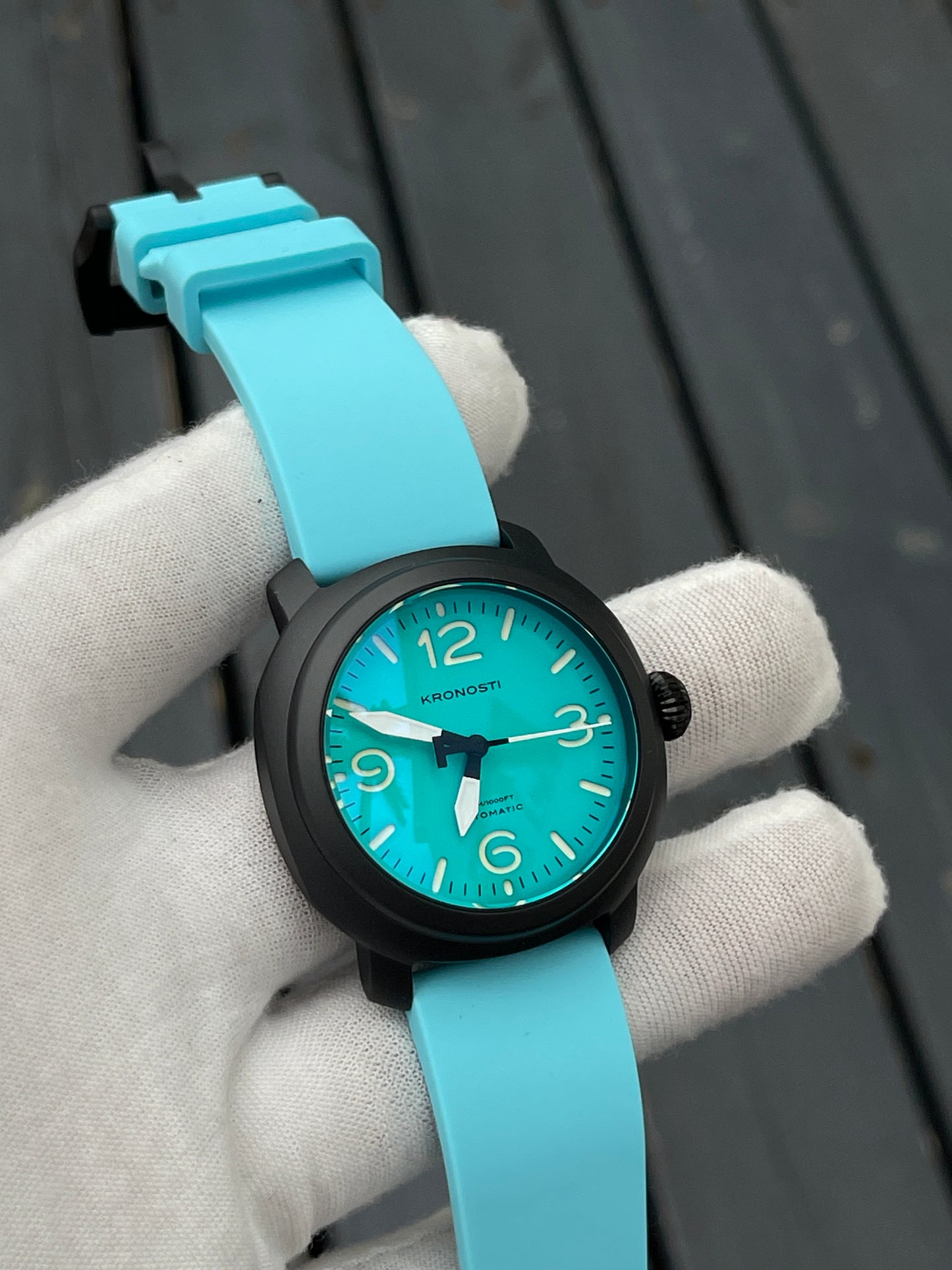 KRONOSTI Voyager Horizon – Three-Hand Black Titanium