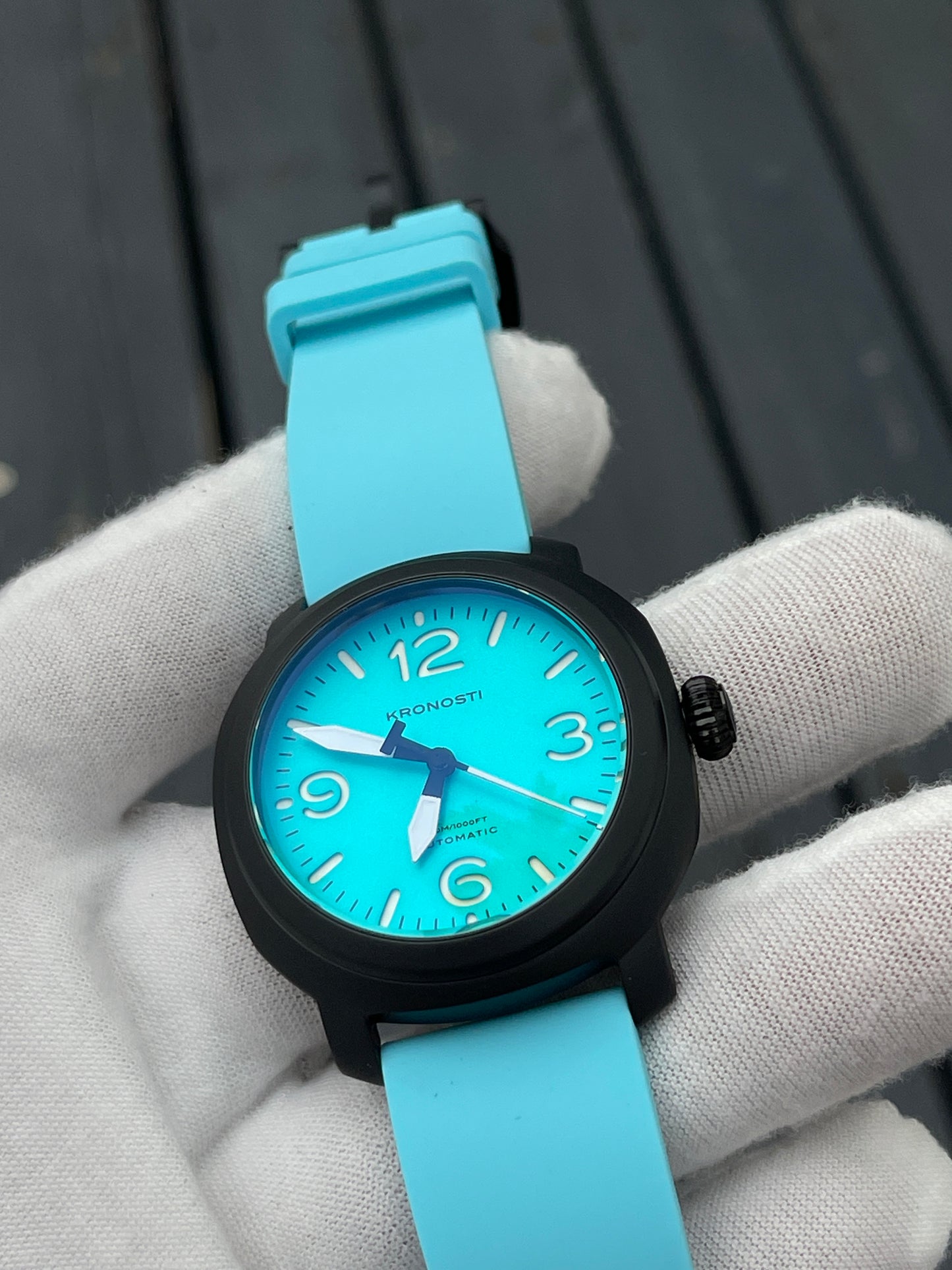 KRONOSTI Voyager Horizon – Three-Hand Black Titanium