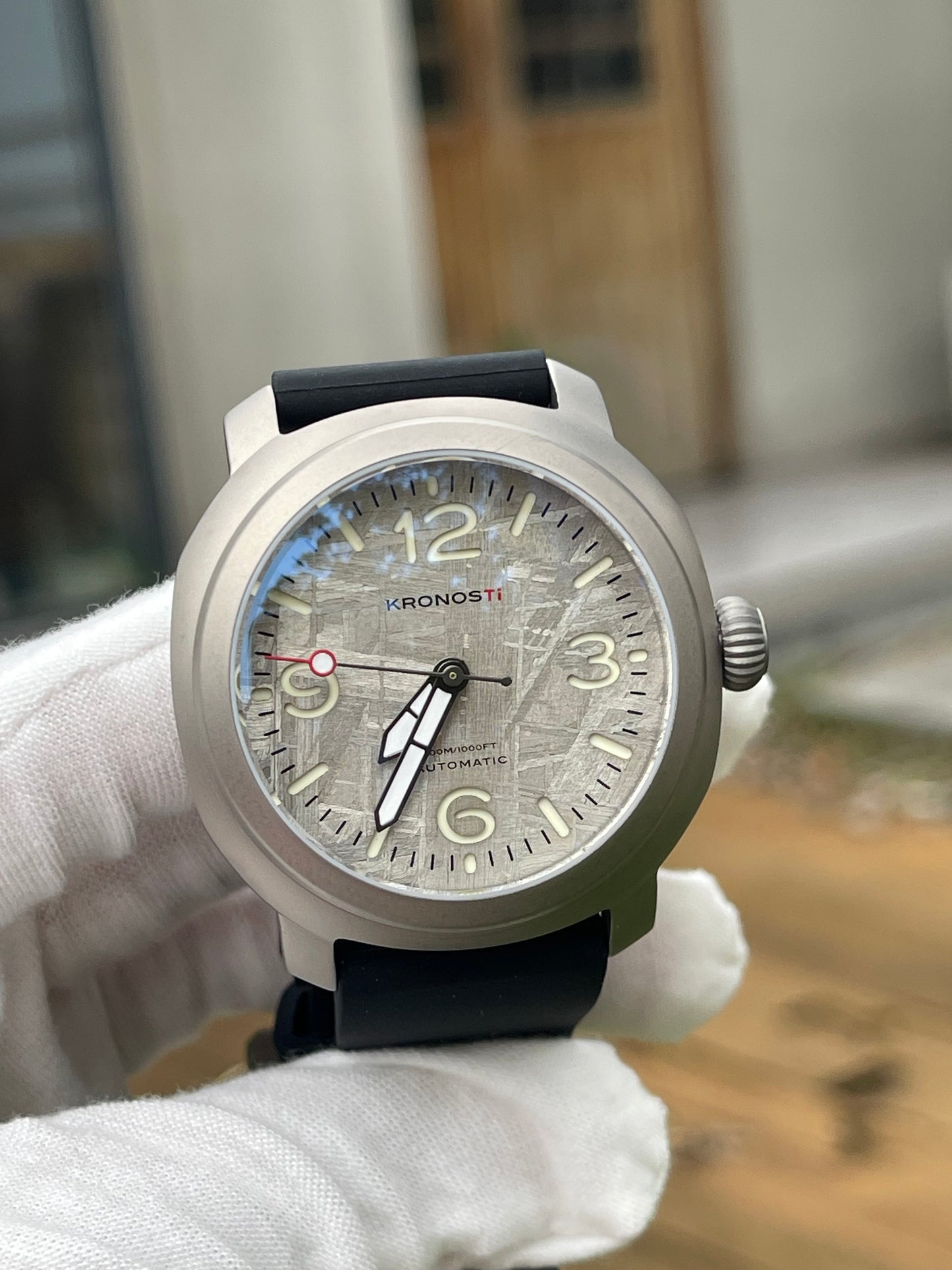 KRONOSTI Limited Edition Meteorite Dial Automatic Men’s Watch | 300M Titanium Diver