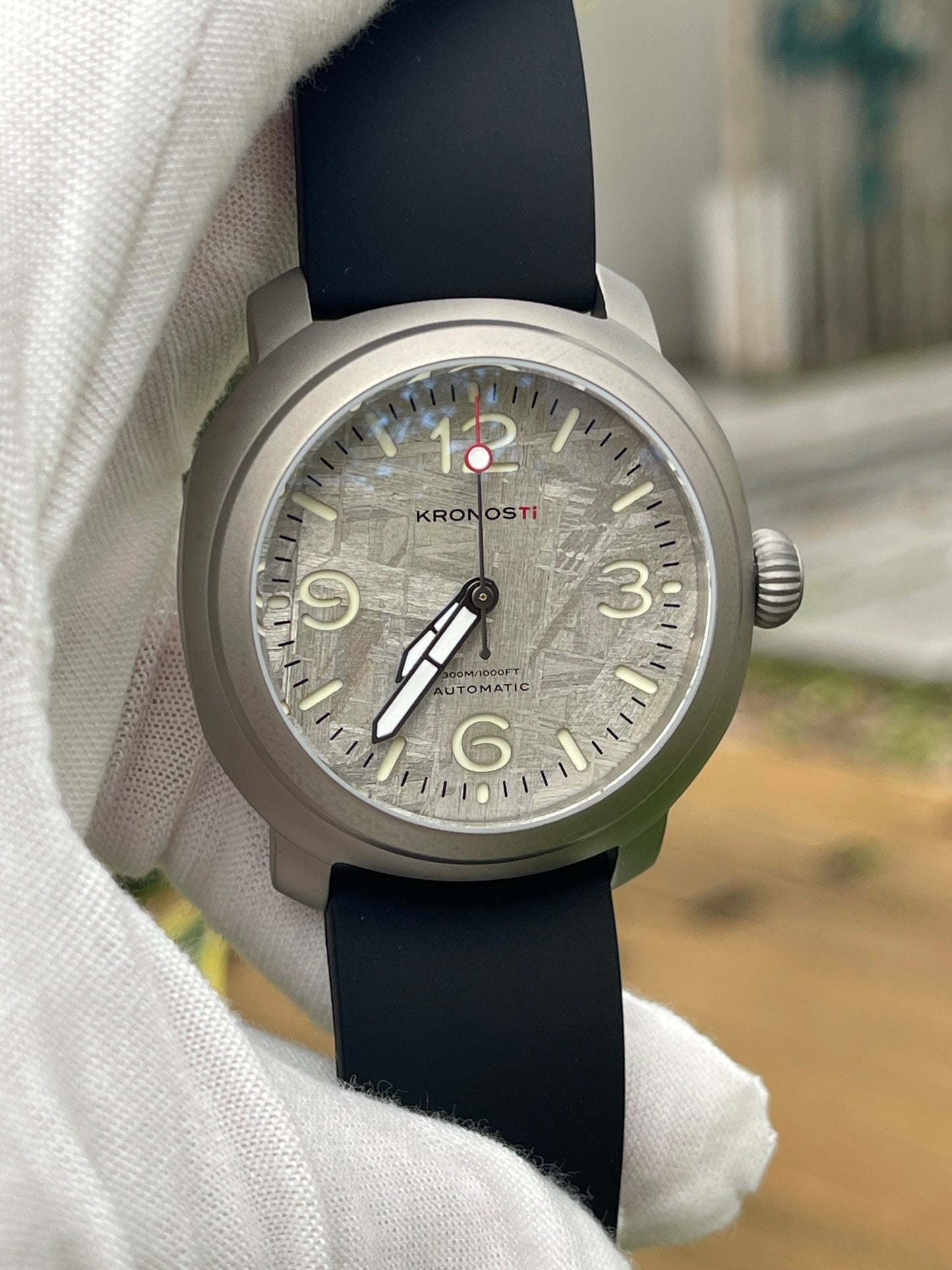 KRONOSTI Limited Edition Meteorite Dial Automatic Men’s Watch | 300M Titanium Diver