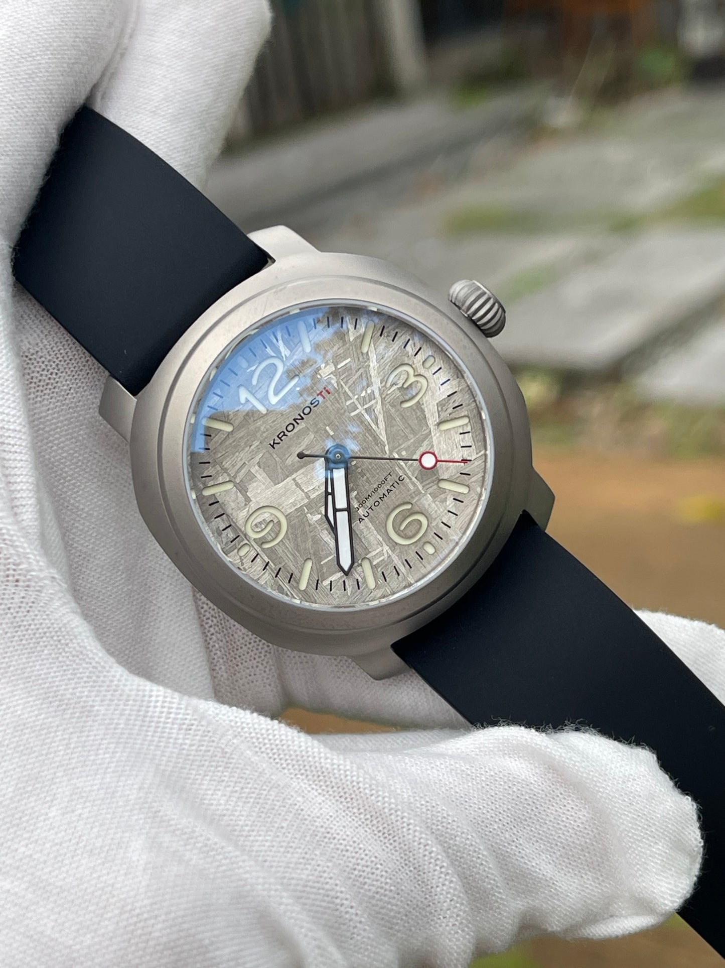 KRONOSTI Limited Edition Meteorite Dial Automatic Men’s Watch | 300M Titanium Diver