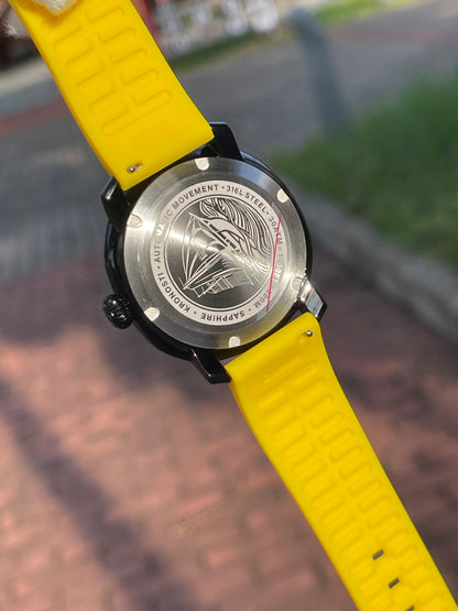 KRONOSTI Voyager Horizon – Three-Hand Black Titanium