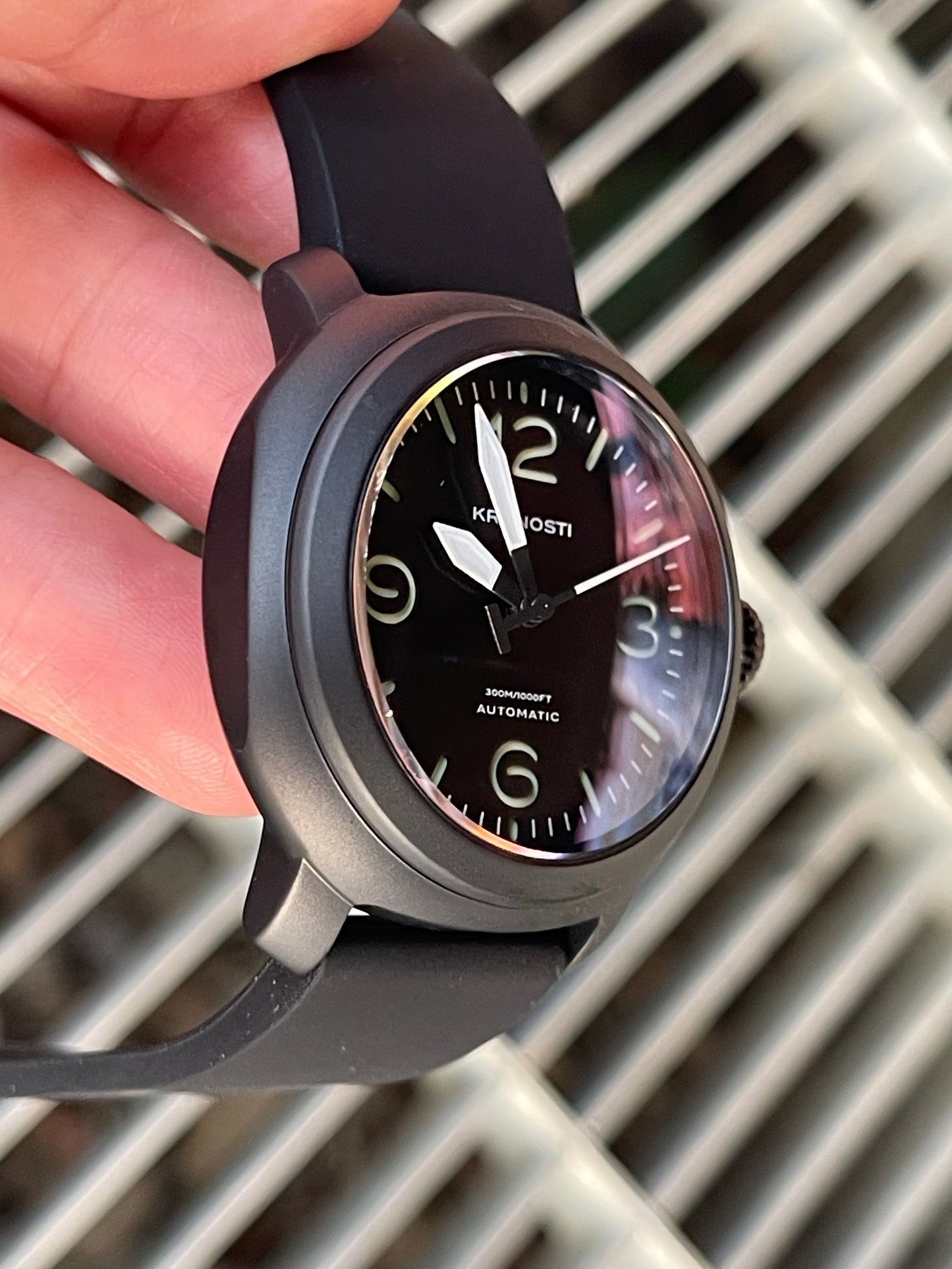 KRONOSTI Voyager Horizon – Three-Hand Black Titanium