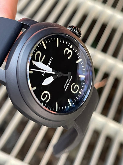 KRONOSTI Voyager Horizon – Three-Hand Black Titanium