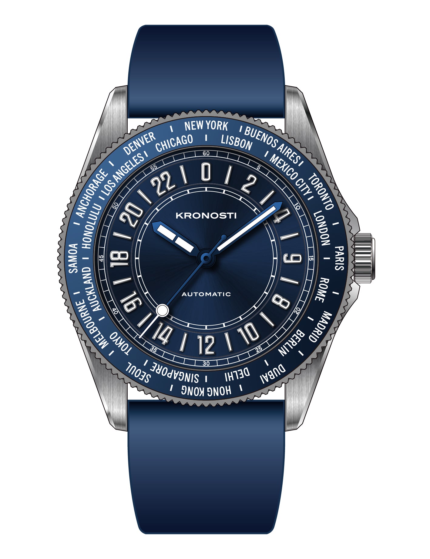 KRONOSTI Deep Explorer – 24H World Timer