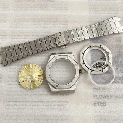 41MM Oak-style Watch Case with Sapphire Modification Mechanical Accessories (Full Set Including Case, Dial, Hands) for NH35 Movement