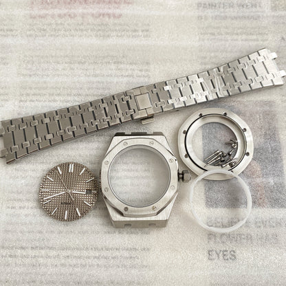 41MM Oak-style Watch Case with Sapphire Modification Mechanical Accessories (Full Set Including Case, Dial, Hands) for NH35 Movement