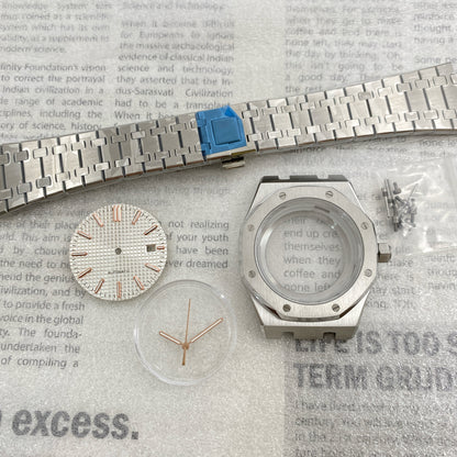 41MM Oak-style Watch Case with Sapphire Modification Mechanical Accessories (Full Set Including Case, Dial, Hands) for NH35 Movement