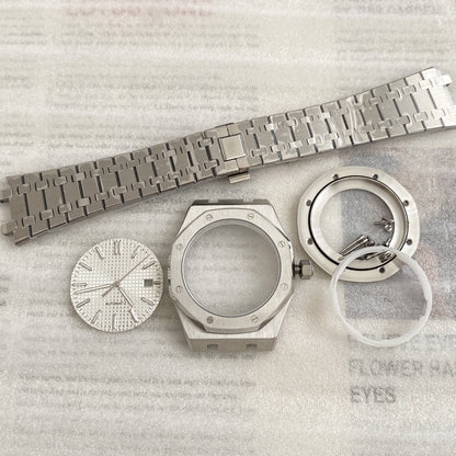 41MM Oak-style Watch Case with Sapphire Modification Mechanical Accessories (Full Set Including Case, Dial, Hands) for NH35 Movement