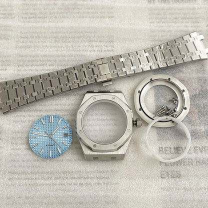 41MM Oak-style Watch Case with Sapphire Modification Mechanical Accessories (Full Set Including Case, Dial, Hands) for NH35 Movement