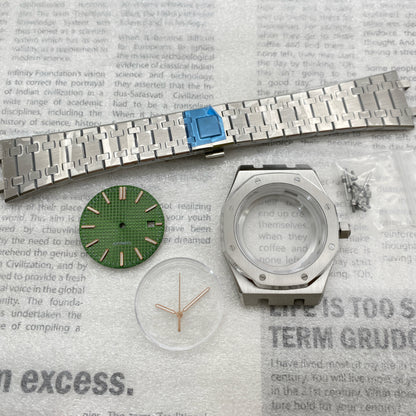 41MM Oak-style Watch Case with Sapphire Modification Mechanical Accessories (Full Set Including Case, Dial, Hands) for NH35 Movement