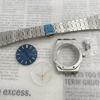 41MM Oak-style Watch Case with Sapphire Modification Mechanical Accessories (Full Set Including Case, Dial, Hands) for NH35 Movement